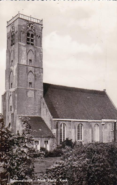 04349 - Sommelsdijk - Ned. Herv. kerk - gel. 1966, Verzamelen, Ansichtkaarten | Nederland, Gelopen, Zuid-Holland, 1960 tot 1980