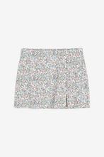 H&M - korte rok bloemenprint | maat M, Maat 38/40 (M), H&M, Wit, Ophalen of Verzenden