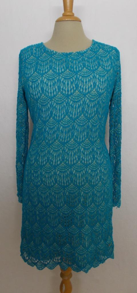 Mooi kant look jurkje van Zus van Sil! M, Kleding | Dames, Jurken, Zo goed als nieuw, Maat 38/40 (M), Groen, Boven de knie, Verzenden