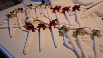 Vintage Kaarsenknijpers met Kaarsjes - Kerstboom Decoratie beschikbaar voor biedingen