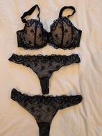 Hunkemöller lingerie setje zwart/roze 75B/M, Hunkemöller, Verzenden, Zwart, Setje