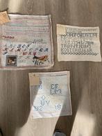 3 antieke merklappen, Antiek en Kunst, Verzenden