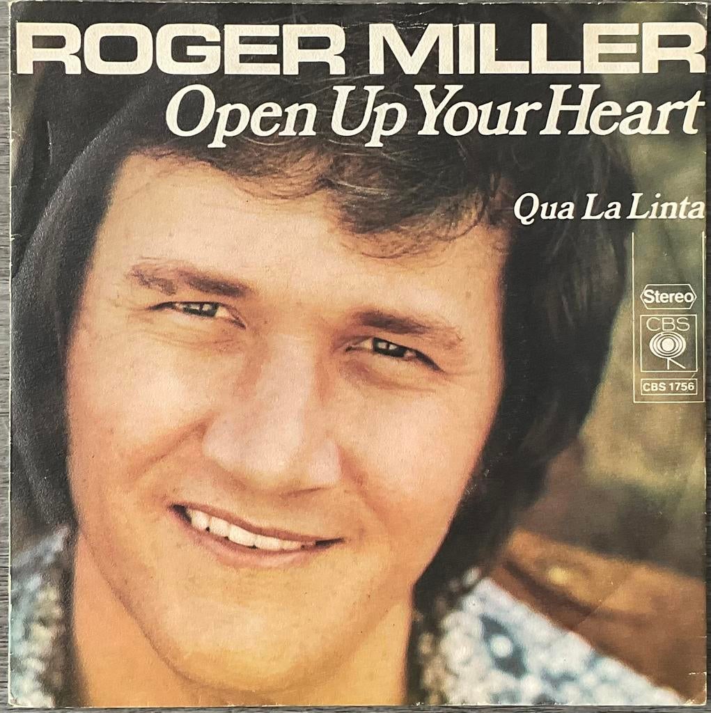 ROGER MILLER - Open up your heart (NL’73) plaat HEEL MOOI, Verzenden