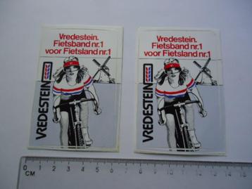 sticker oud Vredestein Nederland molen racefiets pinup fiets beschikbaar voor biedingen