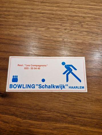 2647 Sticker Bowling Schalkwijk Haarlem  beschikbaar voor biedingen