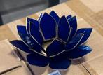 Indigo lotus Waxinelichthouder nieuw, Overige materialen, Blauw, Nieuw, Ophalen of Verzenden