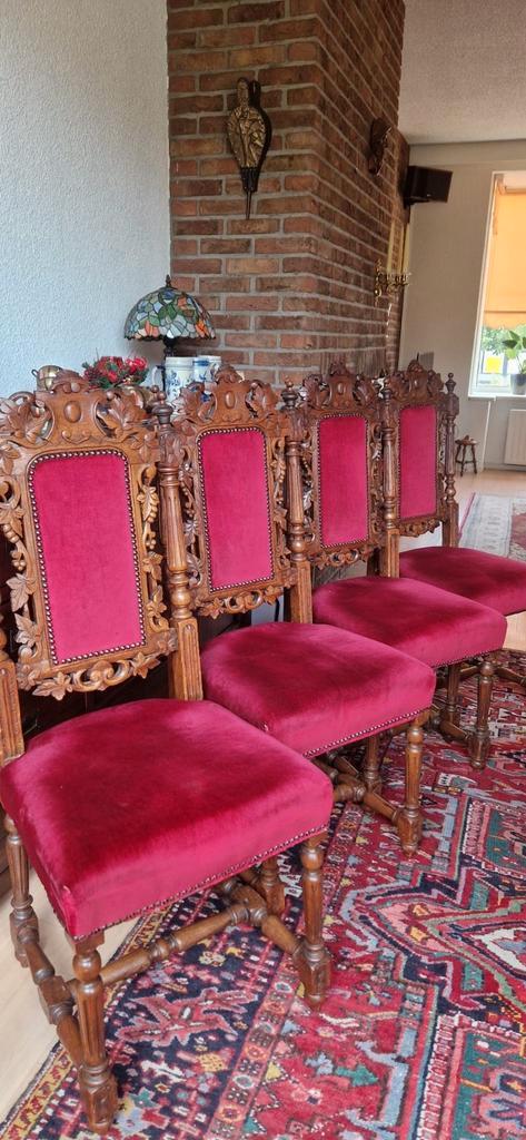 5 klassieke eetkamerstoelen in zeer goede staat, Antiek en Kunst, Antiek | Meubels | Stoelen en Banken, Ophalen