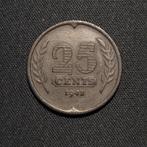 25 cent 1941 zink, Verzenden, Koningin Wilhelmina, 25 cent, Losse munt