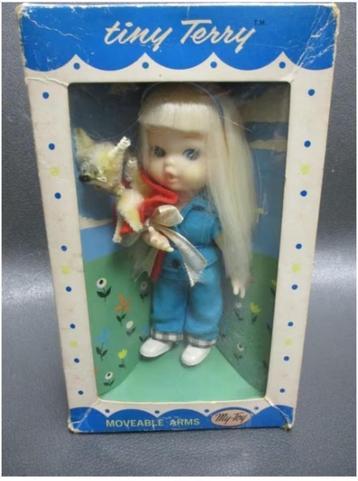 1966 JAPAN TINY TERRY DOLL NIEUW in doosje beschikbaar voor biedingen