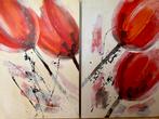 Tulpen, Huis en Inrichting, Woonaccessoires | Schilderijen, Tekeningen en Foto's, Ophalen, Zo goed als nieuw, Schilderij, 75 tot 100 cm
