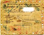 1918 Machtiging tbv Bons voor Levensmiddelen Amsterdam, Verzenden