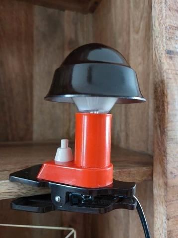 Lampje vintage  paddenstoel klemlampje beschikbaar voor biedingen