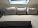 Zo goed als nieuwe Ikea hoekslaapbank met opberger, Ophalen, Beige, Tweepersoons, Zo goed als nieuw