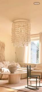 Prachtige mega vintage parelmoer hanglamp capiz schelpen, Ophalen of Verzenden, Zo goed als nieuw, Minder dan 50 cm