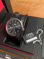 Nieuwe Oris Artix Date Blauw Ongedragen!, Sieraden, Tassen en Uiterlijk, Horloges | Heren, Overige merken, Leer, Staal, Polshorloge