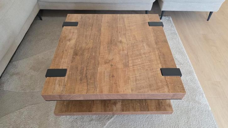 Salontafel, Huis en Inrichting, Tafels | Salontafels, Zo goed als nieuw, Minder dan 50 cm, 50 tot 100 cm, 50 tot 100 cm, Vierkant
