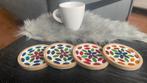 Set van 4 handgemaakte onderzetters, Ophalen of Verzenden, Nieuw, Glas of Kopje