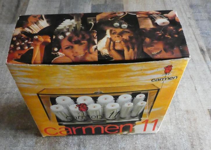 Krulset Carmen 11 stuks incl. spelden in doos. Nieuw staat., Sieraden, Tassen en Uiterlijk, Uiterlijk | Haarverzorging, Zo goed als nieuw
