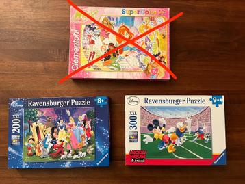 Ravensburger Disney Puzzle / Puzzel : 200 tot 300 stukjes beschikbaar voor biedingen
