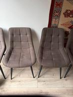2 suede eetkamerstoelen, Ophalen, Gebruikt, Overige kleuren, Twee