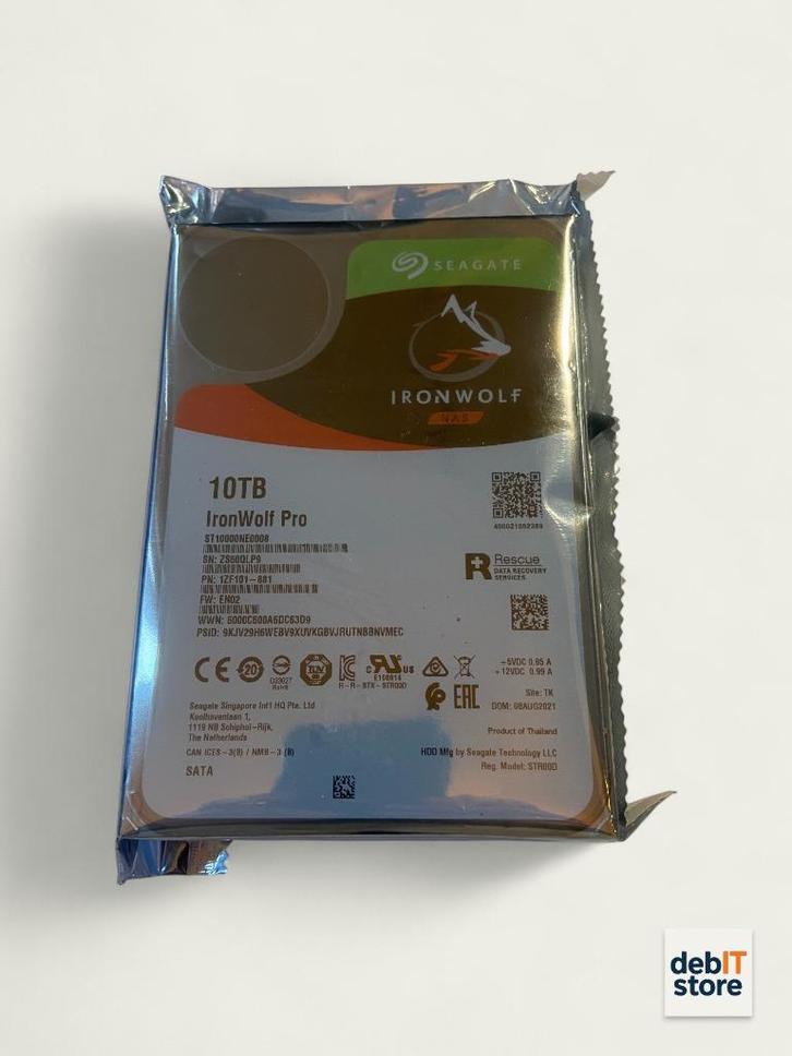 Seagate Ironwolf Pro 10tb NAS HDD - ST10000NE008 (nieuw), Computers en Software, Harde schijven, Nieuw, Desktop, HDD, SATA, Ophalen of Verzenden