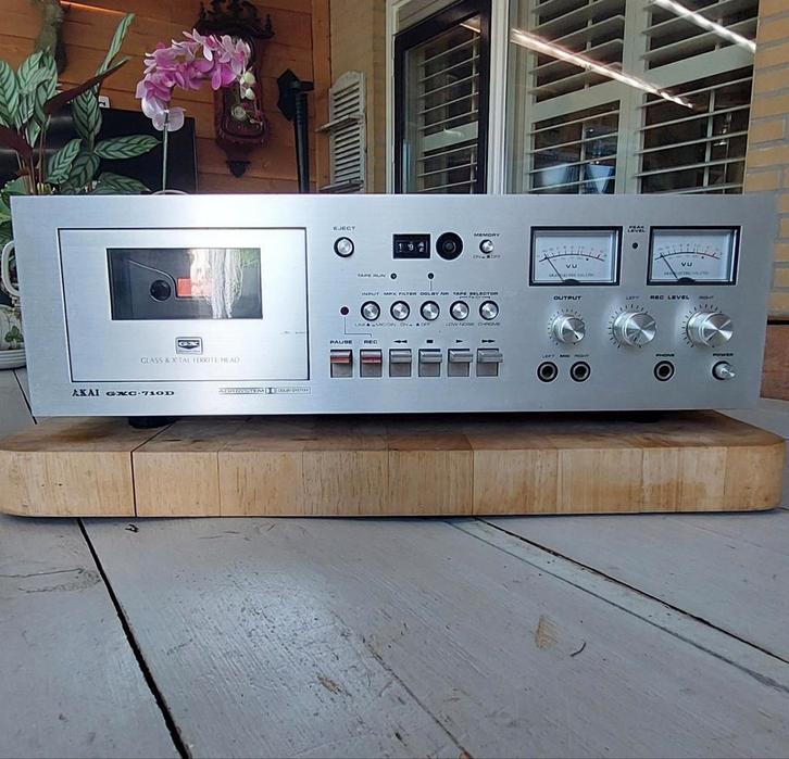 AKAI GXC-710D Cassettedeck - Vintage Topstaat!, Audio, Tv en Foto, Cassettedecks, Akai, Tape counter, Ophalen