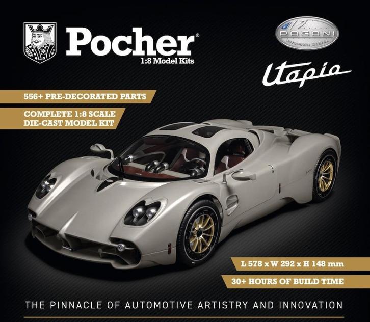 Pagani Utopia 1:8 Pocher, Hobby en Vrije tijd, Modelbouw | Auto's en Voertuigen, Nieuw, Auto, Groter dan 1:32, Overige merken