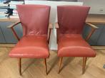 2 vintage Maurits Drukker stoelen Midcentury Dutch design, Huis en Inrichting, Stoelen, Ophalen, Gebruikt, Twee, Bruin
