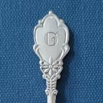 verzilverd letterlepeltje, lepeltje letter G (SOLA 100), Antiek en Kunst, Antiek | Bestek, Ophalen of Verzenden