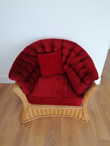 Rotan fauteuil (2 beschikbaar) 