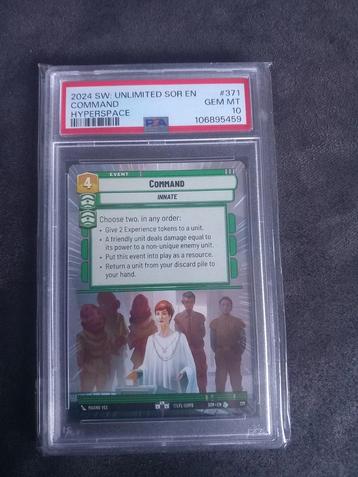 🔴🔴Command PSA 10! Hyperspace Unlimited SOR🔴🔴 beschikbaar voor biedingen