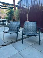 Tuin Loungestoel zwart 2x, Ophalen, Zo goed als nieuw, Aluminium
