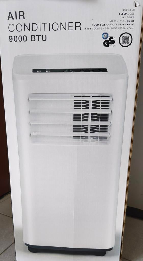 Nieuwe Airconditioner 9000 BTU – Nieuw in doos + bon, Ophalen, Minder dan 60 m³, Timer, Nieuw