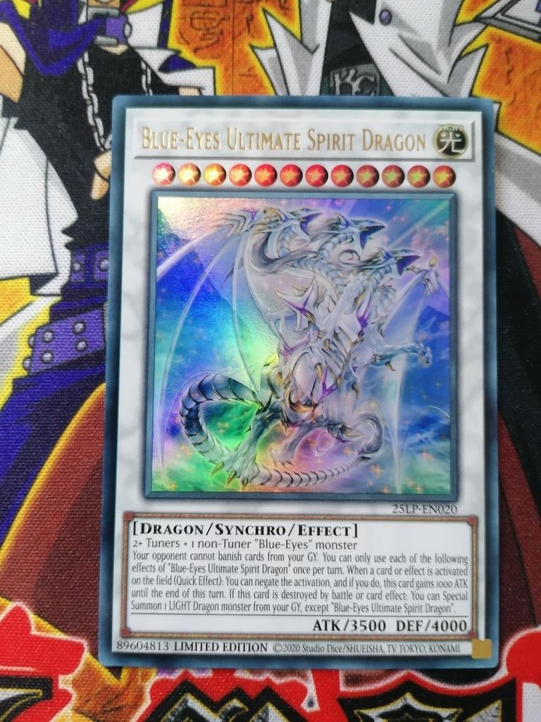 Blue-Eyes Ultimate Spirit Dragon - Ultra Rare 25LP - YGO, Hobby en Vrije tijd, Verzamelkaartspellen | Yu-gi-Oh!, Ophalen of Verzenden