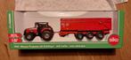Siku Farmer Massey Ferguson met Aanhanger 1:87, Hobby en Vrije tijd, Modelauto's | 1:87, Ophalen of Verzenden, Nieuw, Hijskraan, Tractor of Landbouw