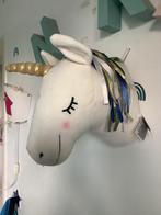 Pluchen eenhoorn hoofd, Ophalen of Verzenden, Zo goed als nieuw, Wanddecoratie