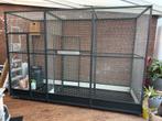 Voliere aluminium 3x1x2 met sluis afsluitbaar 19x19 gaas, Dieren en Toebehoren, Ophalen, Zo goed als nieuw, Aluminium, Volière