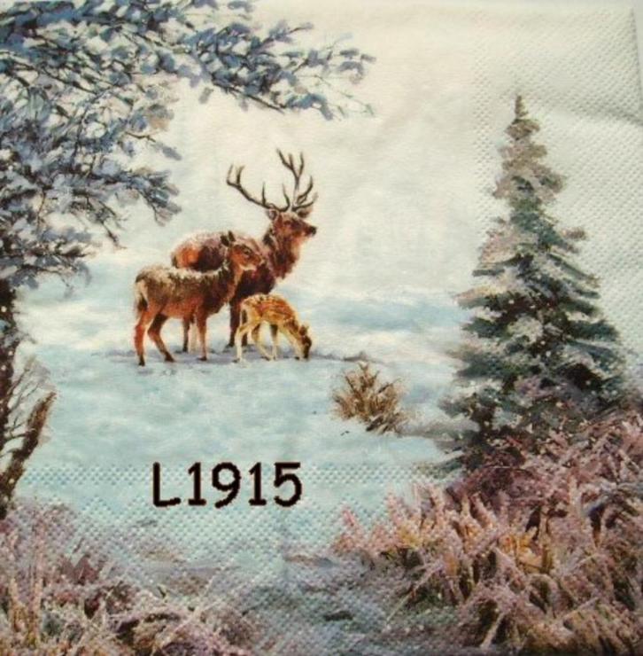 Servetten decoupage/bullet journal – KERST/Winter – L1915, Hobby en Vrije tijd, Knutselen, Nieuw, Materiaal, Verzenden