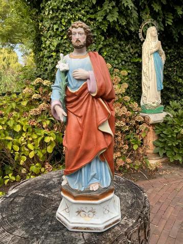 Antiek St Jozef beeld ❤️ porselein, jaren 20 beschikbaar voor biedingen