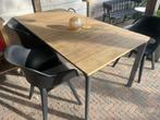 Houten tuintafel met kunststof poten – stevig en stijlvol, Tuin en Terras, Ophalen, Gebruikt, Rechthoekig, Hout