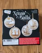 Craft, 4 kerstballen met houten tafereeltjes vullen, Nieuw!, Ophalen of Verzenden, Zo goed als nieuw