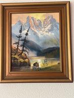 Klassiek Berglandschap Schilderij John Greco Ingelijst Art D, Ophalen of Verzenden