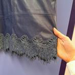 Patrizia Pepe donker blauwe pu leren rok + kant rand S 44599, Blauw, ., Ophalen of Verzenden, Zo goed als nieuw