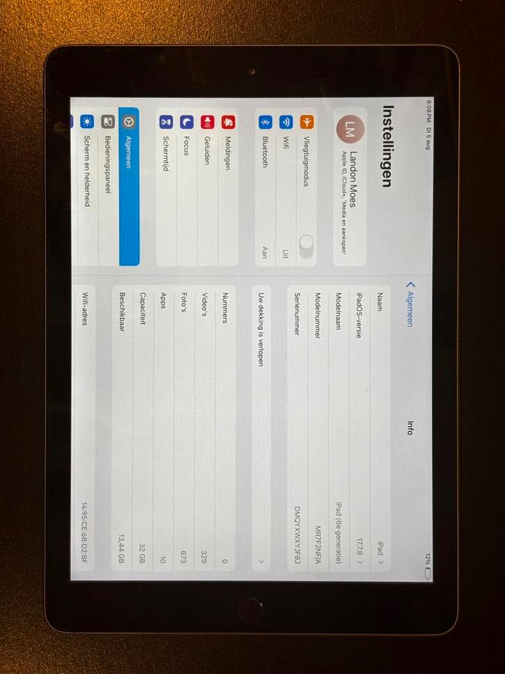 Ipad 6e generatie, Computers en Software, Apple iPads, Zo goed als nieuw, Apple iPad, 10 inch, Ophalen