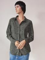 MI PIACE Geweldige Groen/Zwarte Travelstoffen Blouse L-XL 42, Kleding | Dames, Blouses en Tunieken, Mi Piace, Maat 42/44 (L), Ophalen of Verzenden