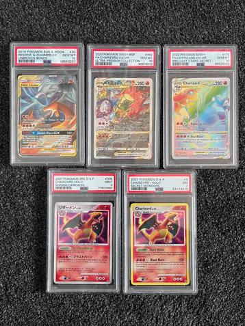 Pokémon diverse PSA graded Charizards - ook los te koop! beschikbaar voor biedingen