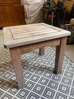 Teak houten buiten tafel tafeltje hout 1 of 2 st, Ophalen, Zo goed als nieuw, Vierkant, Teakhout