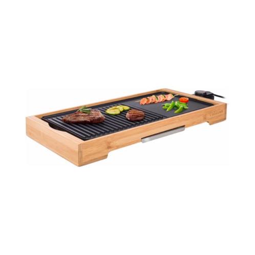 Tristar Bamboo Grill XL, Witgoed en Apparatuur, Grillplaten, Zo goed als nieuw, Tafelgrill, Vaatwasmachinebestendig, Verzenden