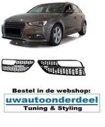 Honingraat Grill Mistlampen Chrome Glans Zwart Voor Audi A3