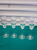 Borrelglas op voet, 4 stuks, Verzamelen, Glas en Borrelglaasjes, Ophalen of Verzenden, 'T Olde Gre-j, Info@toldegrej.nl, Endepoelstraat 20f Didam